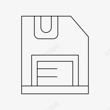 RAM存储器软盘电子存储器图标