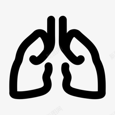 专家肺脏学解剖学肺图标