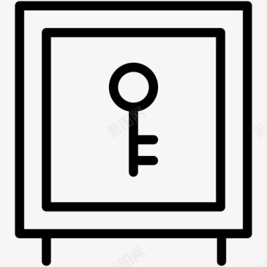 公共标识安全保险箱锁私人图标