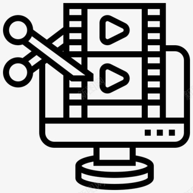 播放电影图标电影电脑编辑图标