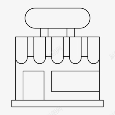 零售商店市场零售图标