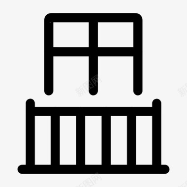 古风窗户阳台便利设施露台图标