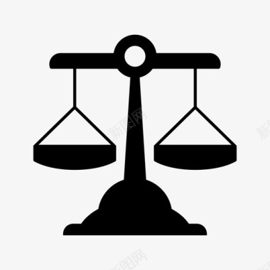 天平重量平衡正义图标