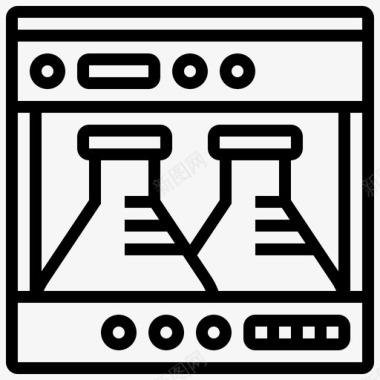 振动轨道振动筛烧瓶实验室图标