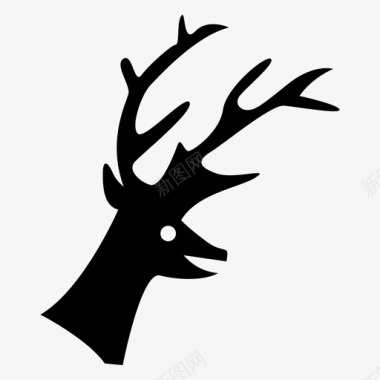 动物鹿动物自然图标