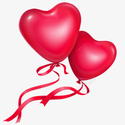 红色的心形气球图标  玫瑰花  38妇女节 海报 banner 浮动小素材