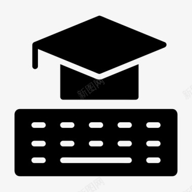 学习教育键盘学习阅读图标