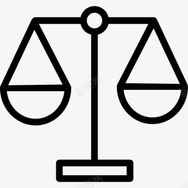 正义石狮子平衡商业平等图标