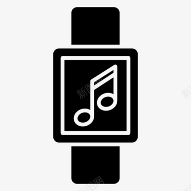 应用程序的UI智能手表媒体音乐图标