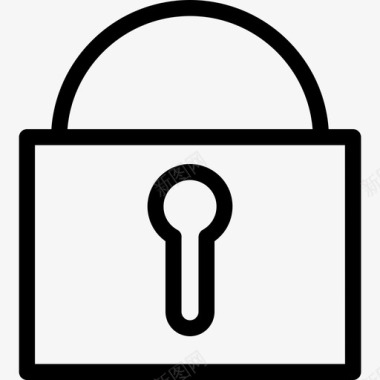 公共标识安全锁密码保护图标