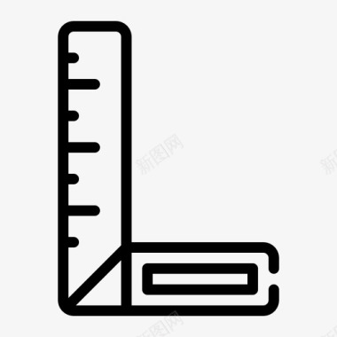 金属条方尺量具金属图标