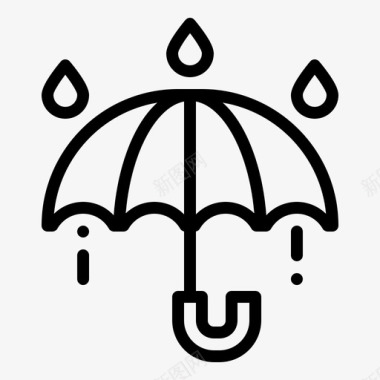 2016春夏雨伞阳伞保护伞图标