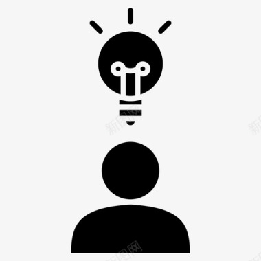 创意火焰设计创业创意智慧图标