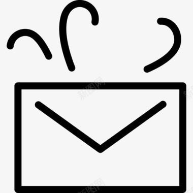 新年质感邮件电子邮件信封图标
