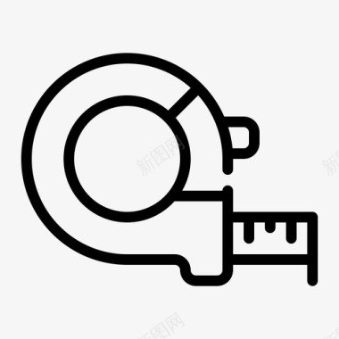 塔建筑卷尺建筑尺子图标