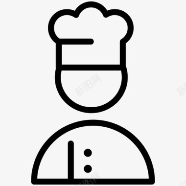 职业的帽子厨师帽子职业图标