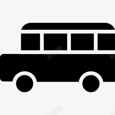 国外旅游公共汽车地铁公共交通图标