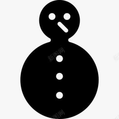 冬天指路牌雪人庆祝圣诞节图标