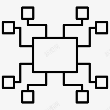 网站地图架构图表网络图标