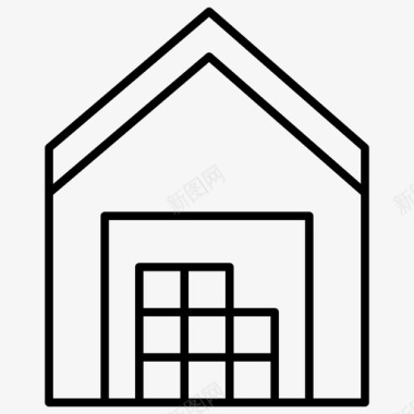 塔建筑仓库存货建筑物和房屋图标