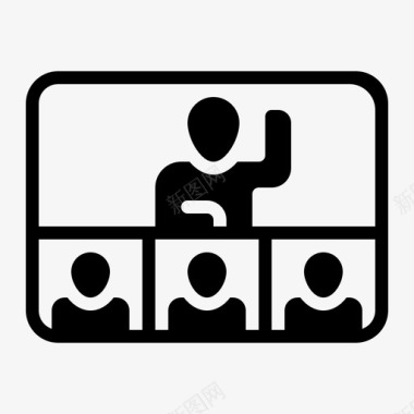 学习在线课堂学习教学图标