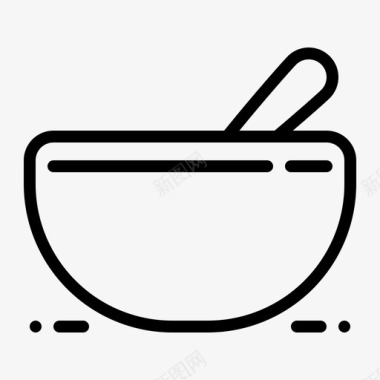 厨房用具搅拌碗厨师厨房图标