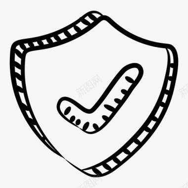 公共标识安全安全盾防病毒盾防护盾图标