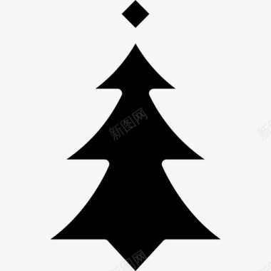 矢量松树圣诞树装饰树装饰品图标