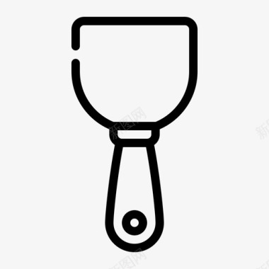 塔建筑油灰刀嵌缝建筑图标