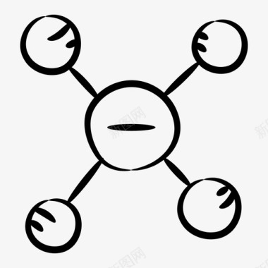 节点网络连接节点网状网络图标