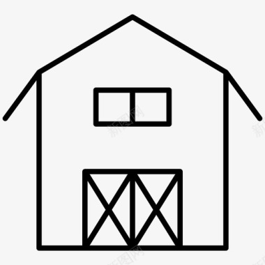 塔建筑谷仓建筑物农场图标