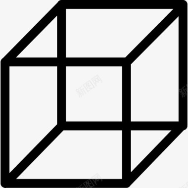 立方体三维立方体六面体图标