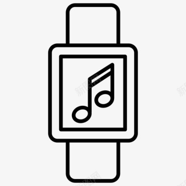 应用程序的UI智能手表音频音乐图标