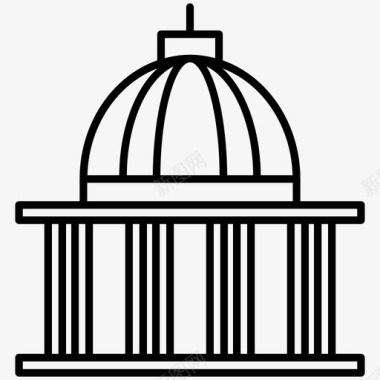 塔建筑地标建筑国会大厦图标