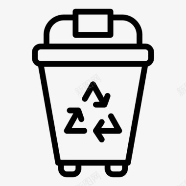 垃圾删除图标回收站生态垃圾图标