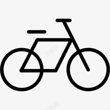 运动种类标志自行车骑自行车生活方式图标