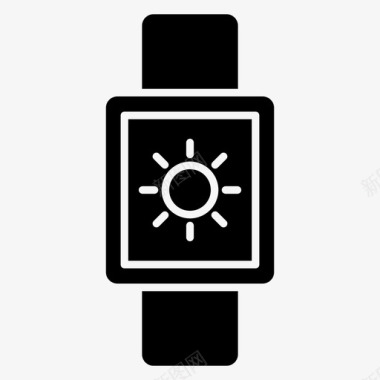 光亮折射智能手表光亮度图标