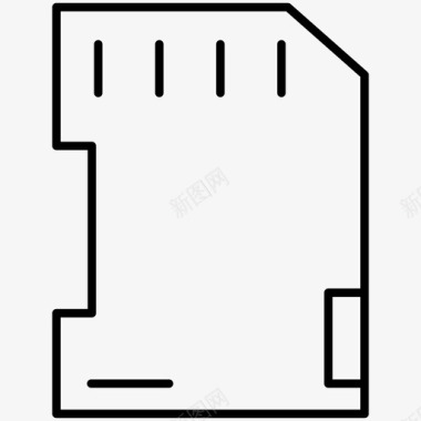 微型抽水泵存储卡微型sd存储图标