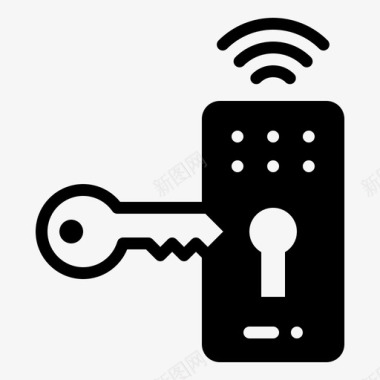 钥匙锁检修门钥匙锁图标
