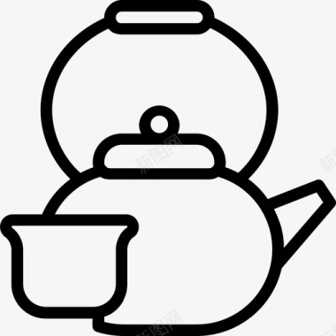 闪耀茶杯茶壶文化茶杯图标