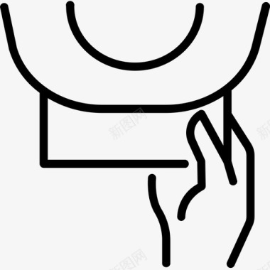 用餐巾纸擦手握持卫生图标