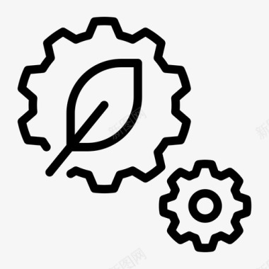 齿轮标志生态服务齿轮生态图标