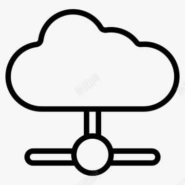 云网络云云计算云技术图标