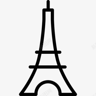 旅游巴黎建筑埃菲尔铁塔图标
