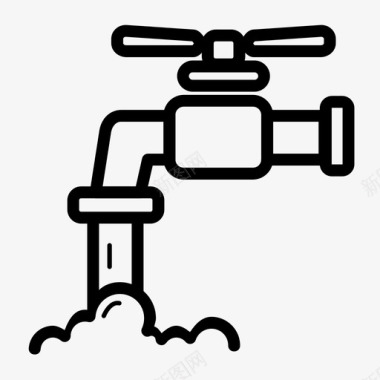 爆发水龙头泡沫肥皂图标