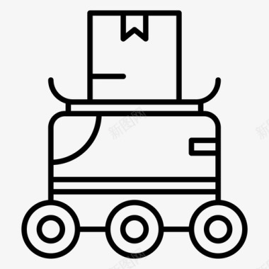 自动送货机器人自动送货图标