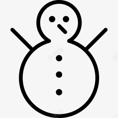 冬天的雪雪人庆祝圣诞节图标