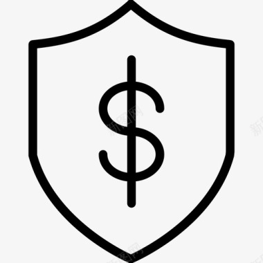 公共标识安全安全货币保险图标