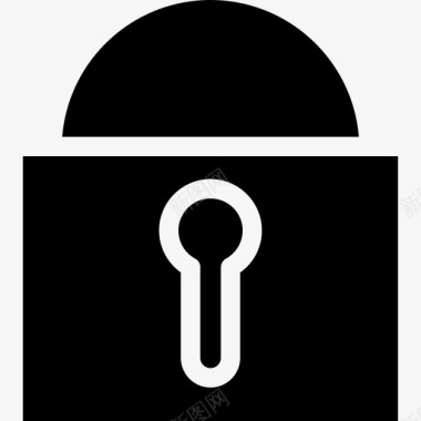 公共标识安全锁密码保护图标