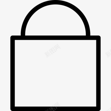 公共标识安全锁挂锁保护图标